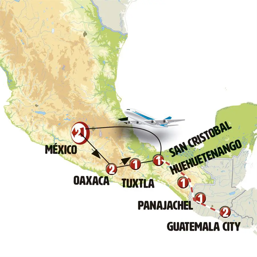 Mapa del tour