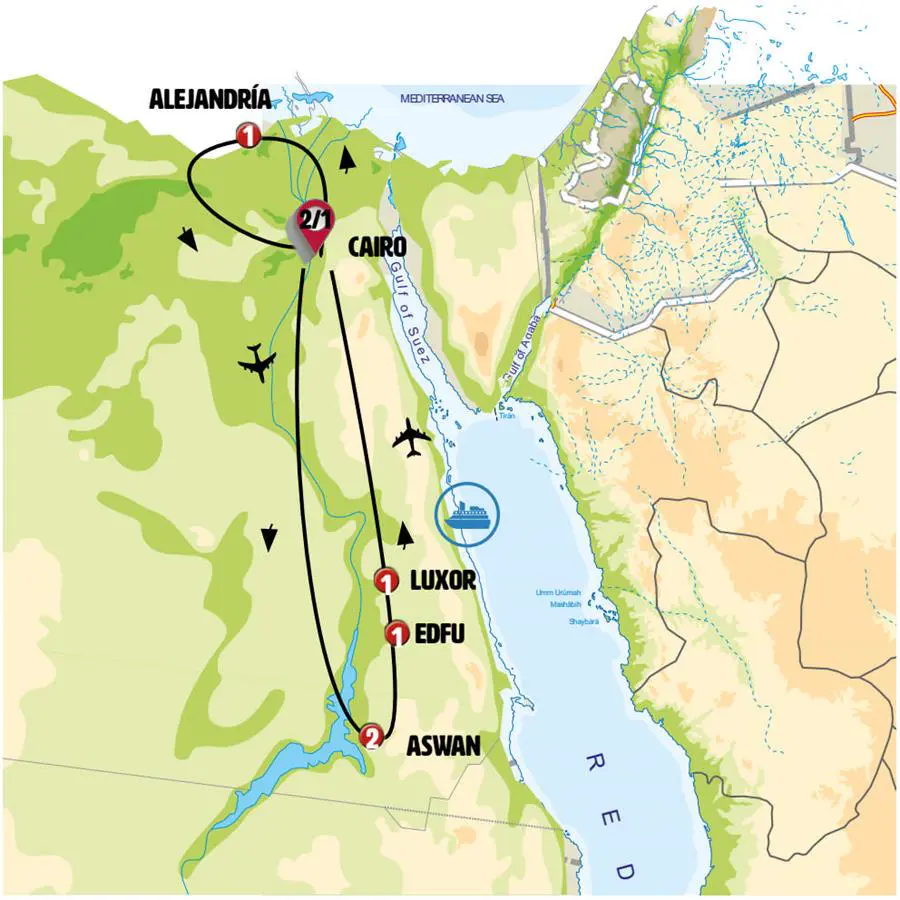 Mapa del tour